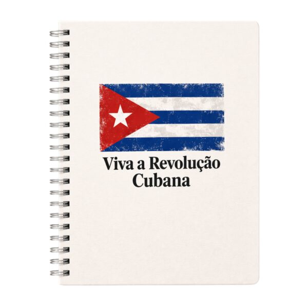 Viva a Revolução Cubana - Caderno Espiral Praia Pautado 200 fls