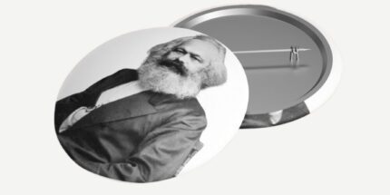 Karl Marx Retrato – Bóton de Plástico