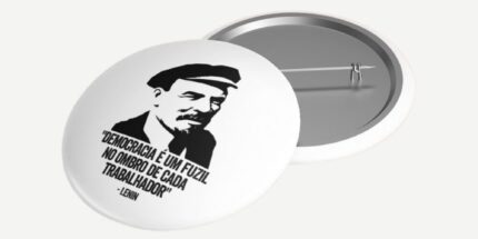 Lenin Frase Democracia – Bóton de Plástico