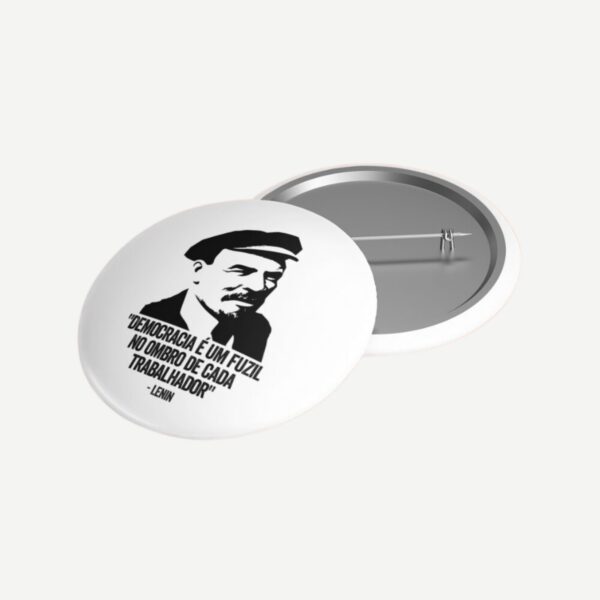 Lenin Frase Democracia – Bóton de Plástico