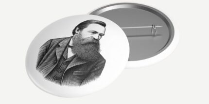 Friederich Engels Retrato – Bóton de Plástico