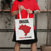 Bolsa ecobag Brasil Vermelho