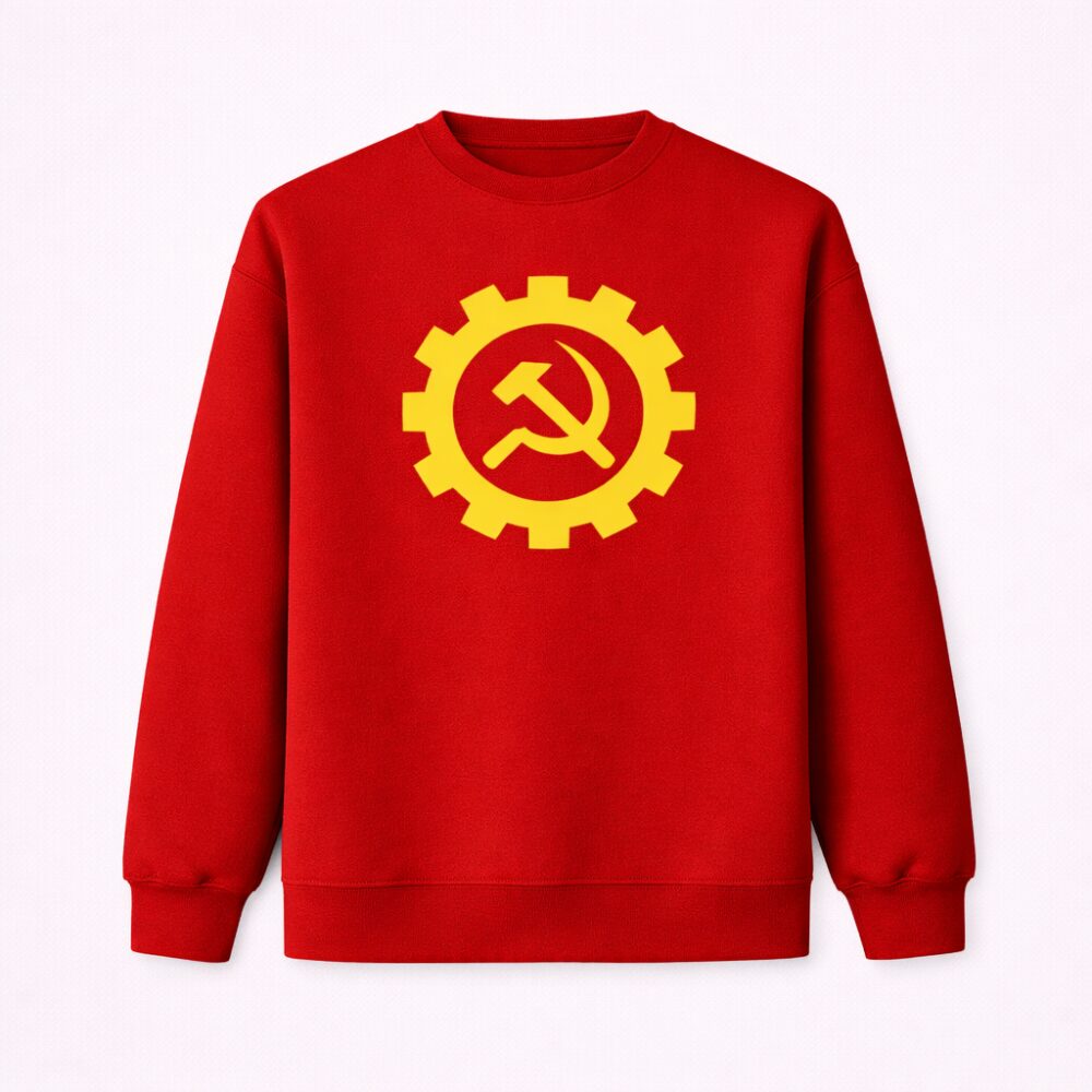 Engrenagem, Foice e Martelo – Moletom Gola Careca Unissex