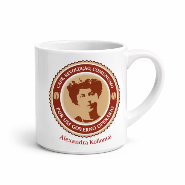 Alexandra Kollontai “Café, Revolução, Comunismo” – Xícara de Cerâmica