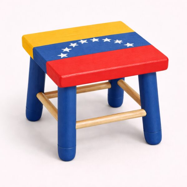 Bandeira da Venezuela – Banquinho Decorativo Pintado à Mão