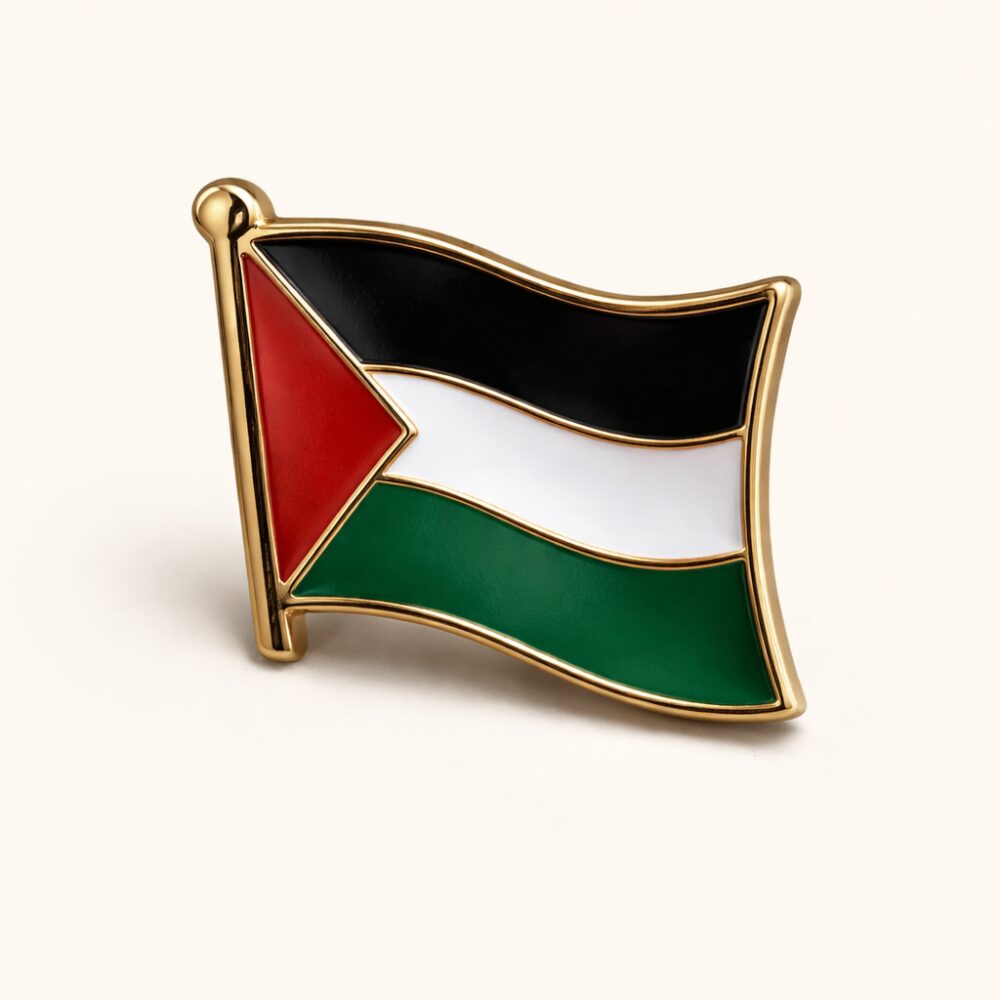 Bandeira Palestina - Pin de Metal com Detalhe Resinado - Imagem 2
