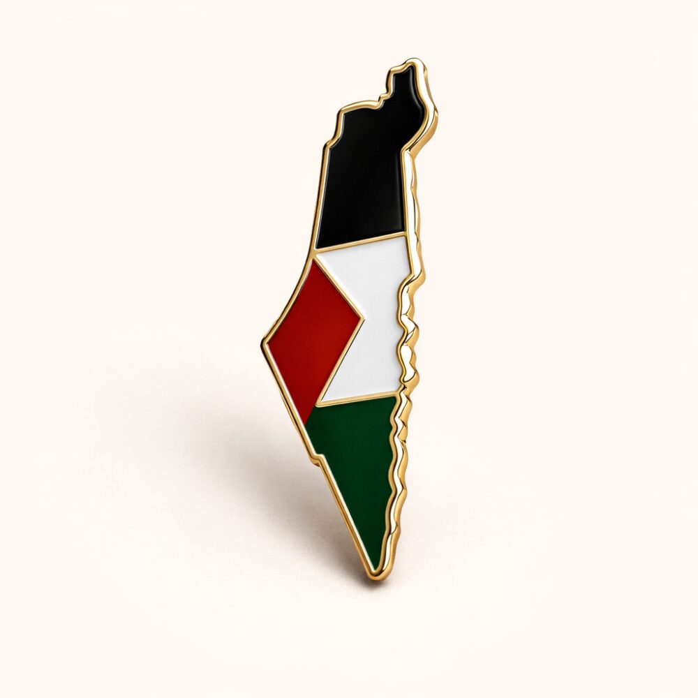 Mapa Palestina – Pin de Metal com Detalhe Resinado - Imagem 2