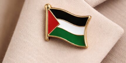 Bandeira Palestina - Pin de Metal com Detalhe Resinado