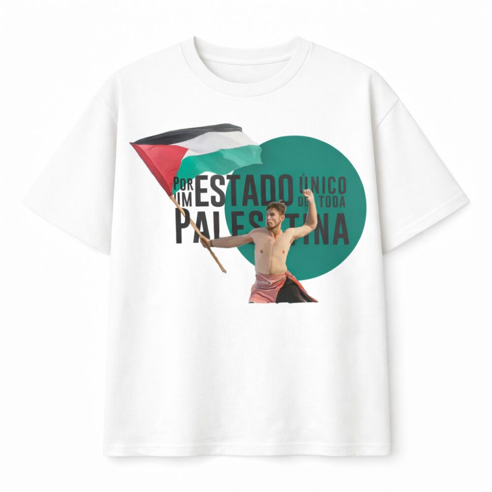 Por Um Estado Único Por Toda Palestina - Camiseta Unissex - Imagem 2