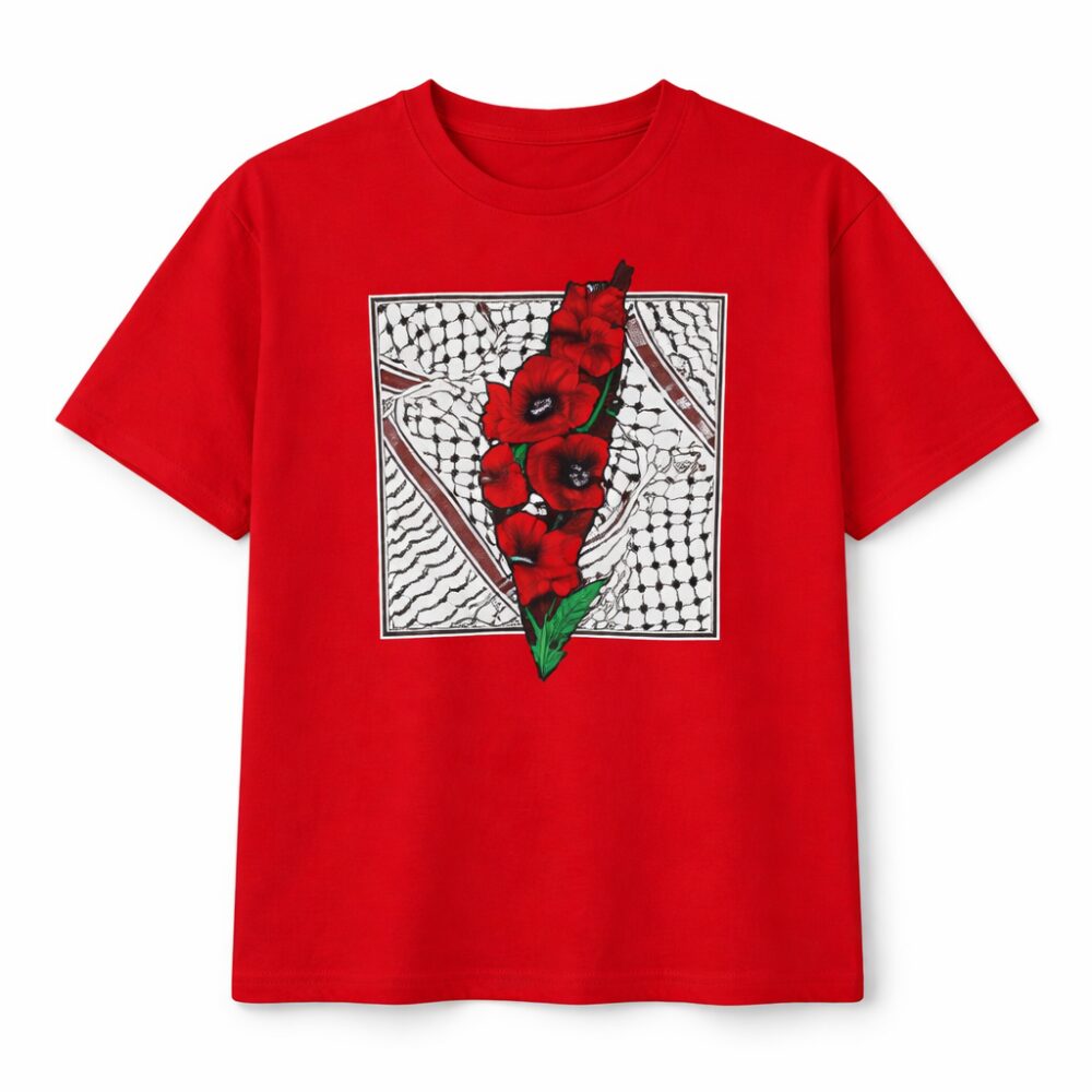 Mapa e Papoula - Camiseta Unissex