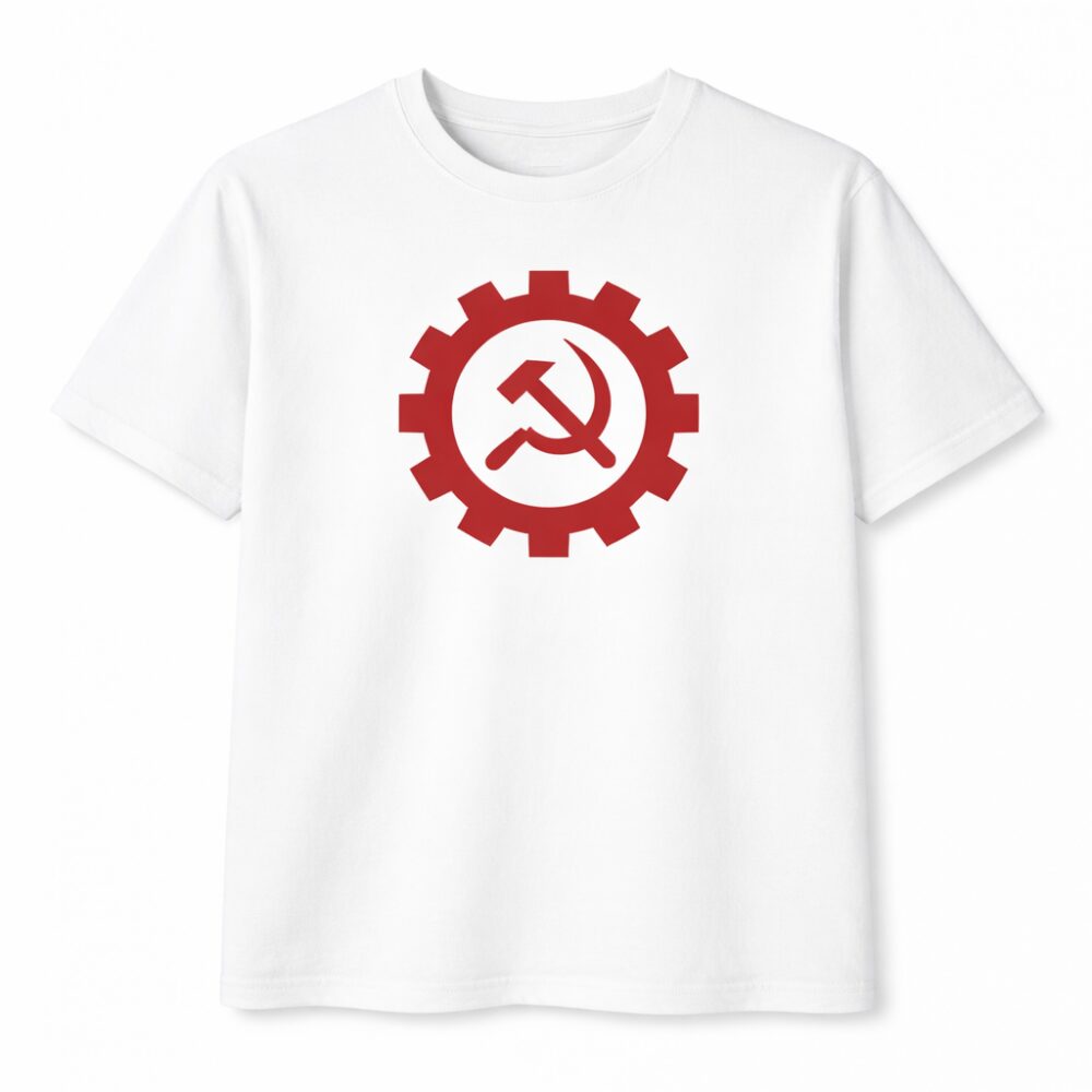 Engrenagem, Foice e Martelo - Camiseta Unissex - Imagem 3