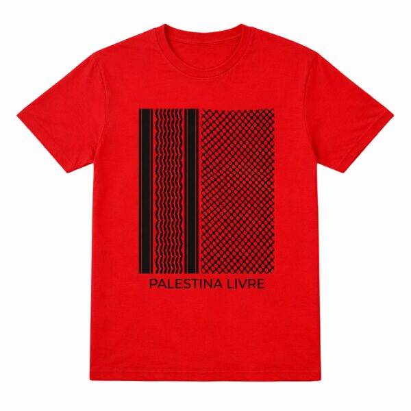 Kufia Palestina Livre - Camiseta Unissex - Imagem 3