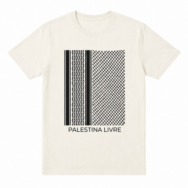 Kufia Palestina Livre - Camiseta Unissex - Imagem 4
