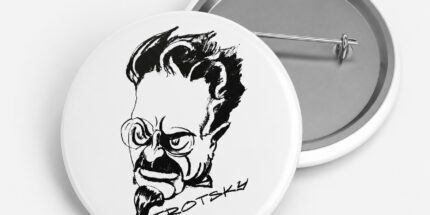 Trótski Caricatura Rosto - Bóton de Plástico