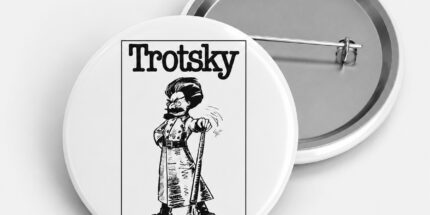 Trótski Caricatura Corpo - Bóton de Plástico