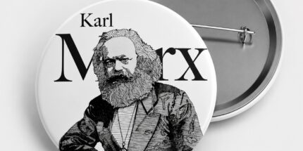 Karl Marx Ilustração – Bóton de Plástico
