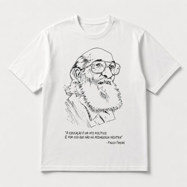Paulo Freire - Camiseta Unissex - Imagem 2