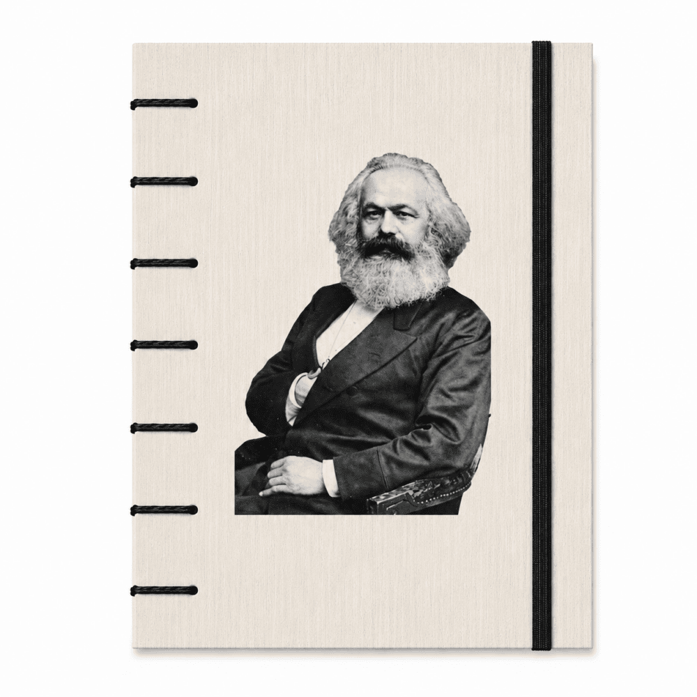 caderno costurado marx