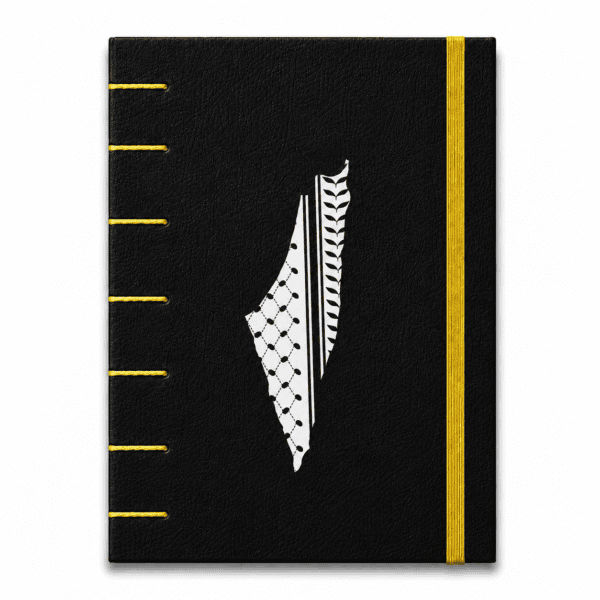 caderno costurado palestina