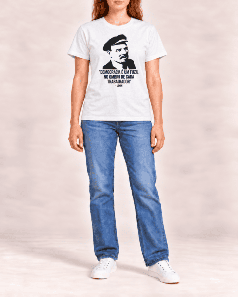 Lenin Frase Democracia - Camiseta Unissex