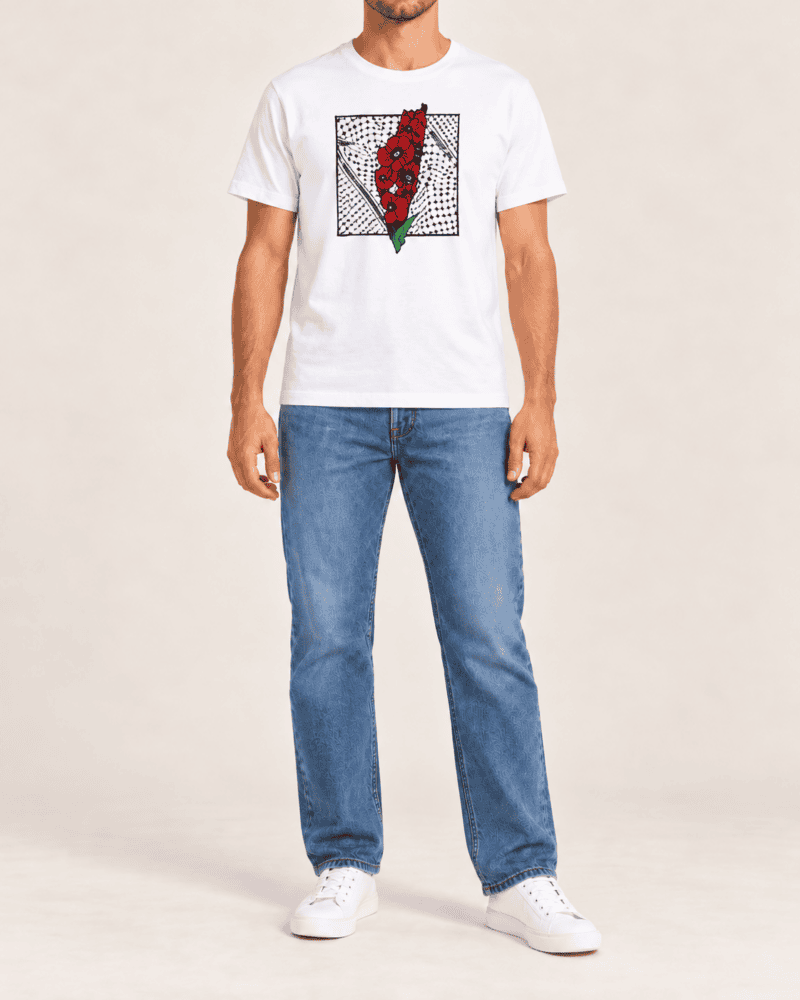 Mapa, Kufya e Flor- Camiseta Unissex