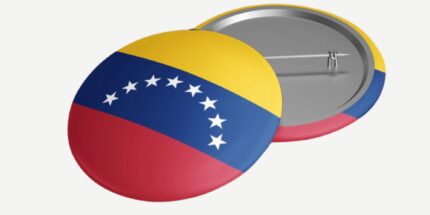 Bandeira Venezuela - Bóton de Plástico