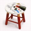 Família Palestina - Banquinho Decorativo Pintado à Mão 56 cm