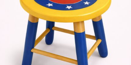 Venezuelano - Banquinho Decorativo Pintado à Mão