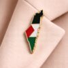 Mapa Palestina – Pin de Metal com Detalhe Resinado