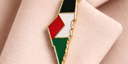 Mapa Palestina – Pin de Metal com Detalhe Resinado