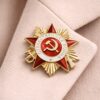 Brasão União Soviética – Pin de Metal com Detalhe Resinado