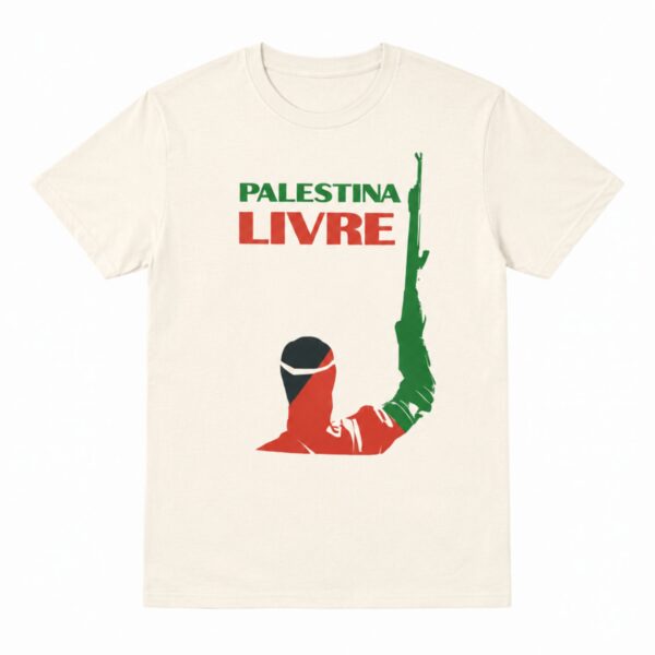 Palestina Livre Fuzil - Camiseta Unissex - Imagem 2
