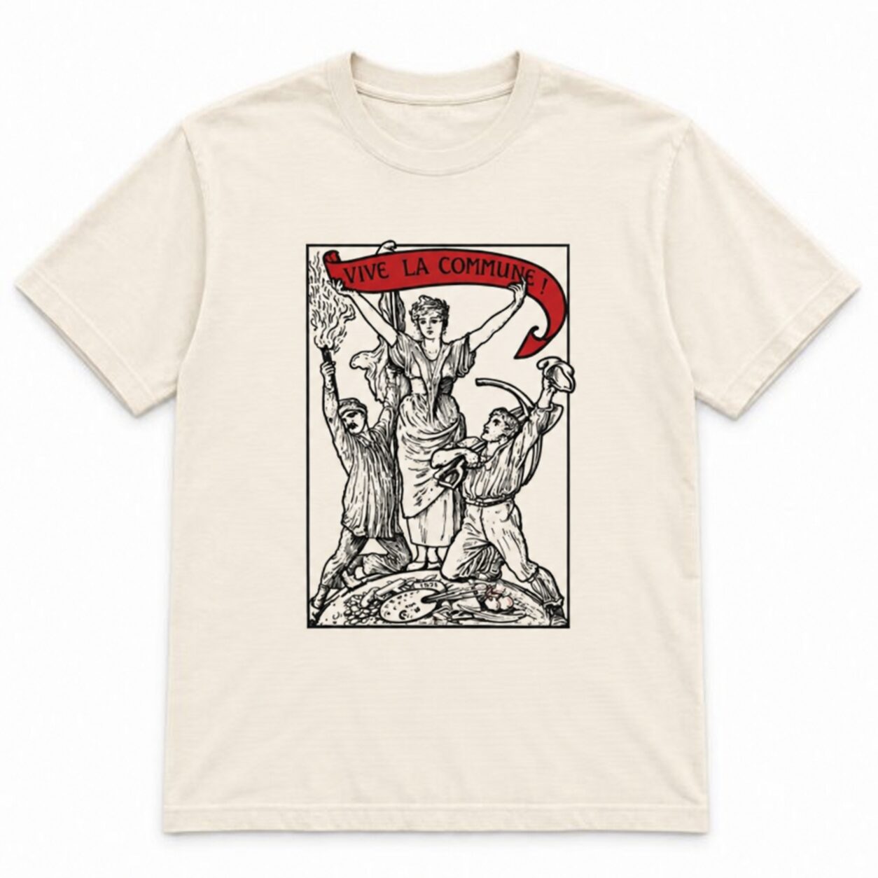 vive la commune camiseta unissex