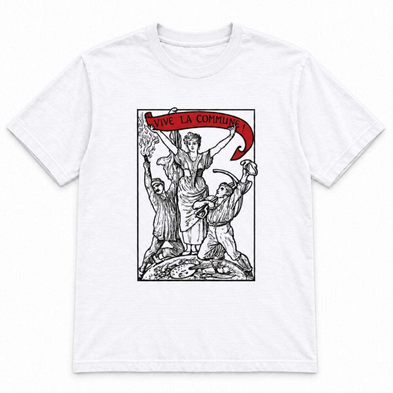 vive la commune camiseta unissex