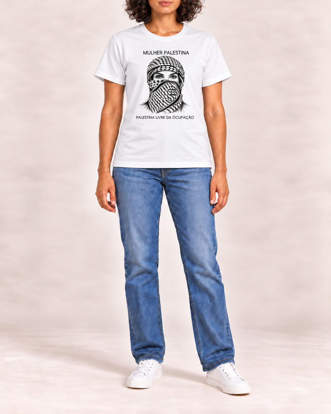 Mulher Palestina Pilar da Luta - Camiseta Unissex